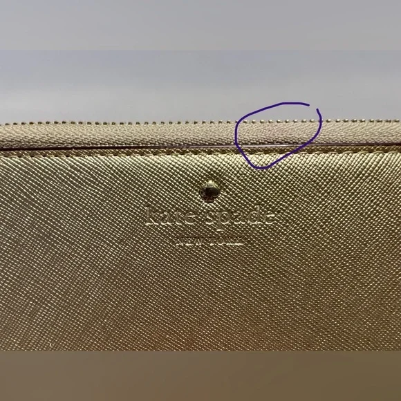 Kate Spade Storybook Gold Wallet EUC - Picture 8 of 10